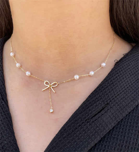 Collier Papillon Perle