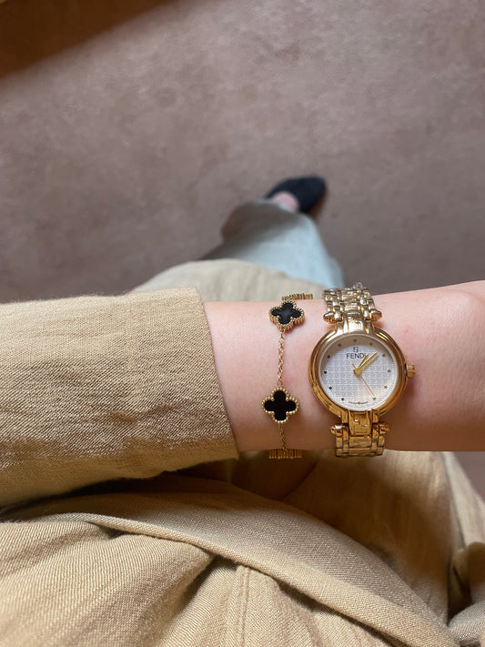 Gourmette Van Cleef Noir