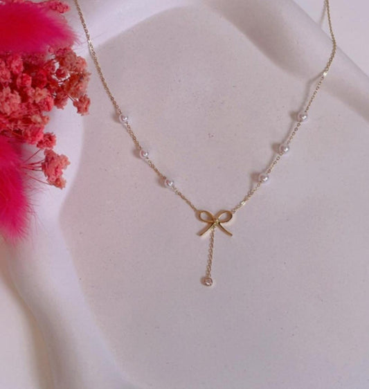 Collier Papillon Perle