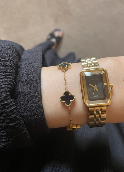 Gourmette Van Cleef Noir